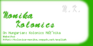 monika kolonics business card